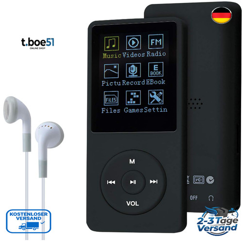 Mp3 player 8gb schwarz 2000 - schwarz,