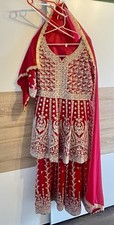 Roter Plussize Sharara Suit