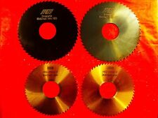 4x HSS-disc milling cutter,  4x HSS-Scheibenfräser, Sägeblatt, Uhrmacherdrehbank