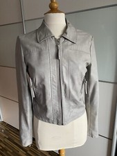 Jacke Kunstlederjacke AMISU G.38 hellgrau neu