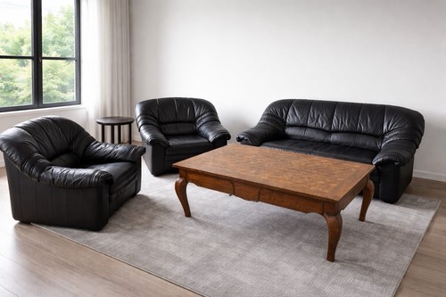 Voll leder design couch - couch, sofa