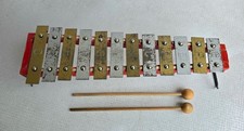VINTAGE - ANTIK - KINDER XYLOPHON 12 Töne mit 2 Holzklöppeln