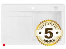 Systemceram Stema 80 Polar Keramik-Spüle Excenterbetätigung Weiß matt Spültisch