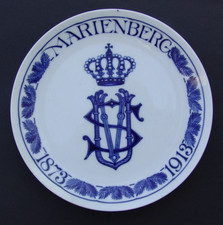 MEISSEN REGIMENTSTELLER  MARIENBERG 1873 / 1913,  KGL. SÄCHS. UNTEROFFIZ. SCHULE