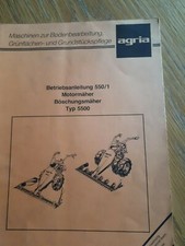 Agria Original Betriebsanleitung 550/1 Böschungsmäher Typ 5500 