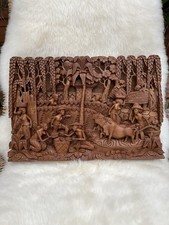 Holzbild Relief Schnitzerei