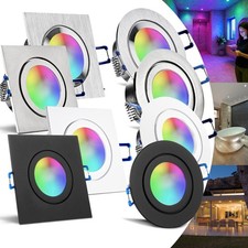 LED Bad Einbaustrahler RGB