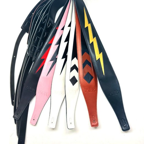 Gitarrengurt leder blitz - leder,