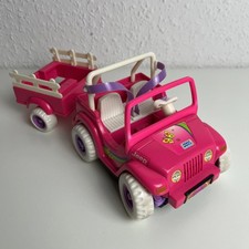 Vintage Barbie Jeep, Auto mit Anhänger, Shelly, 1997, Mattel, 90er Jahre