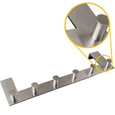 Hakenleiste Einhängleiste EDELSTAHL Türgarderobe Kleiderhaken Türhakenleiste