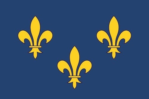 Aufkleber ile france - france, fleur