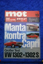 MOT 19/70 VW 1302 Opel Manta Ford Capri Taunus Bond Bug 700