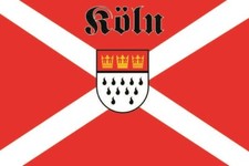 Aufkleber Köln Kreuz Flagge