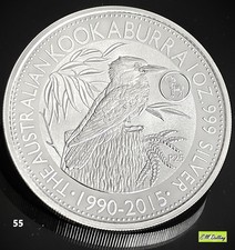 1 Dollar 2015 Kookaburra "25 Jahre" mit Privy Mark Ziege - 1oz 999er Silber