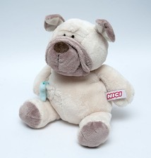 NICI Mops Bulldogge Hund mit Knochen creme beige 25 cm Stofftier