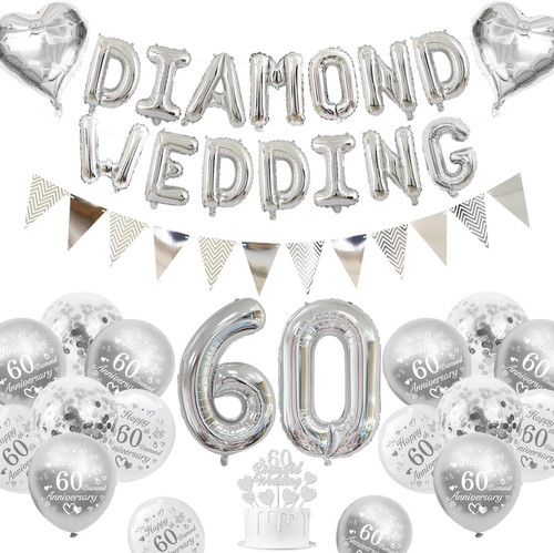 Diamantene hochzeit deko - deko,, 60