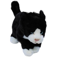 Teddy-Hermann Süße schwarz-weiße Katze Kuscheltier 30cm Gebraucht Katze