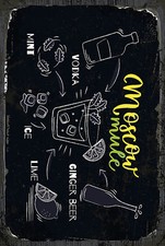 Blechschild 18x12 Moscow Mule