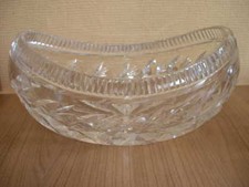  Schale Glasteller Glasschale  Konfektschale Keksschale Bootsform 21x14