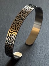 Edelstahl Armreif Silberfarben