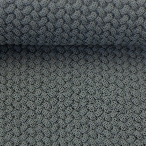 Strickstoff rauchblau