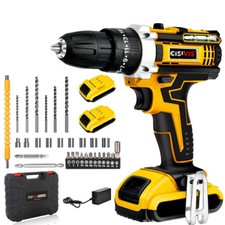 3 in 1 Akkuschrauber Akku-Schlagbohrschrauber Set Mit 2 Akkus in Koffer Neu 21V