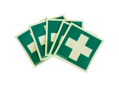 Aufkleber rettungszeichen - 5x,