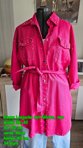 Jeans longjacke mit - jeans,