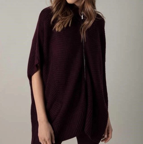 Strickponcho lila damen - ,