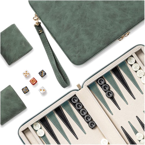 Backgammon set kunstleder - set,