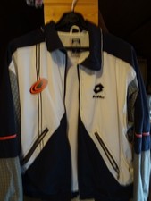Tennisjacke von Lotto for Boris Becker Gr. L/50 weiß-grau-blau