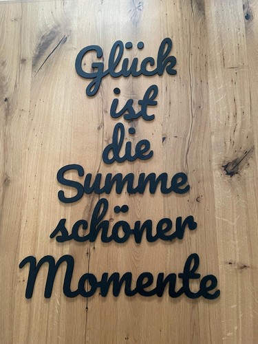 Schriftzug wanddeko druck - 3d,