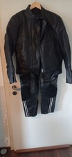 Motorrad Kombi, Anzug, Leder, zweiteilig, Größe 52, schwarz