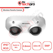 Hikvision 5MP Dual-Directional PanoVu Network Camera, 2 × 5MP Panorama Coverage