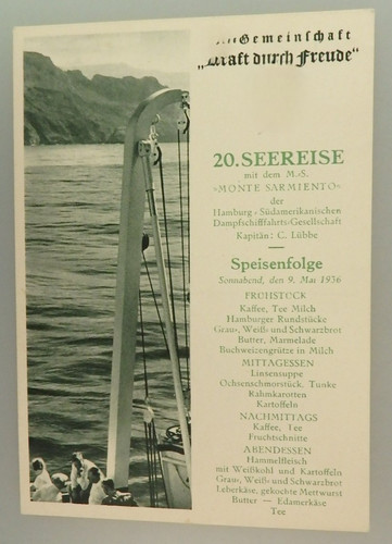 Postkarte speisekarte hamburg - postkarte,