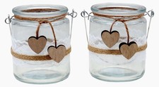 2 Windlichter Hochzeit Vintage