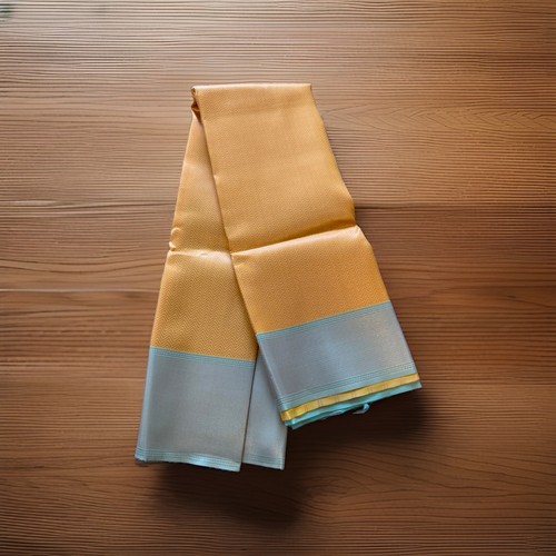 Saree buttergelb gold - saree, buttergelb/gold-blaugrau