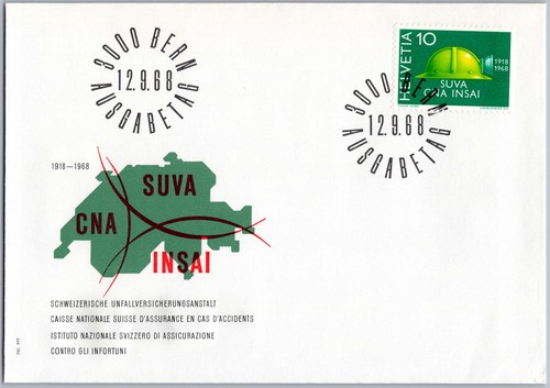 Schweiz fdc bern 1968 suva - suva, 50