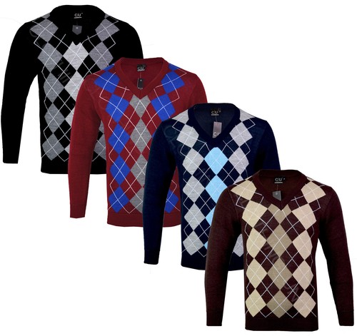 Herren argyle ausschnitt - , v-ausschnitt