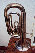 Euphonium Antoine Courtois Paris Silber +orig.Mundstück +Tasche Schweizer Armee