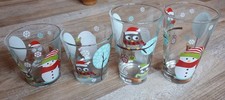 4x Eule Glas Winter Weihnachten