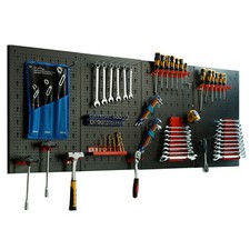 Werkzeugwand Lochwand Metall Werkzeuglochwand mit 48tlg Zubehör 160x60cm