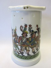 Scherzkrug Loch Krug Spaßkrug Vexierkrug Bierkrug HUBER Bayern Wappen Löwe Krone