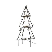 Star Trading  LED Außendeko ,Foldy', kleiner 3D Weihnachtsbaum mit 140 LEDs, war