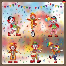 6Blatt Fensterbilder Karneval