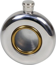 Flachmann Edelstahl poliert