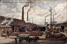 Künstler Ak Oberhausen im Ruhrgebiet, Gutehoffnungshütte, Walzwerk - 10133556