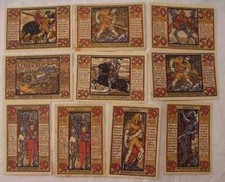 10 Banknoten Notgeld Stadt