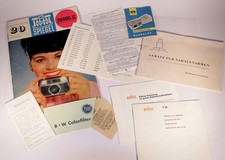 Set Anleitungen, Infos, Tabellen usw. PENTACON / BEROLINA / WERRA / BRAUN...