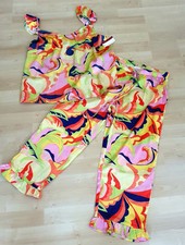 Neu, Satin Schlafanzug  von Luna, Gr. S  leuchtende Farben.